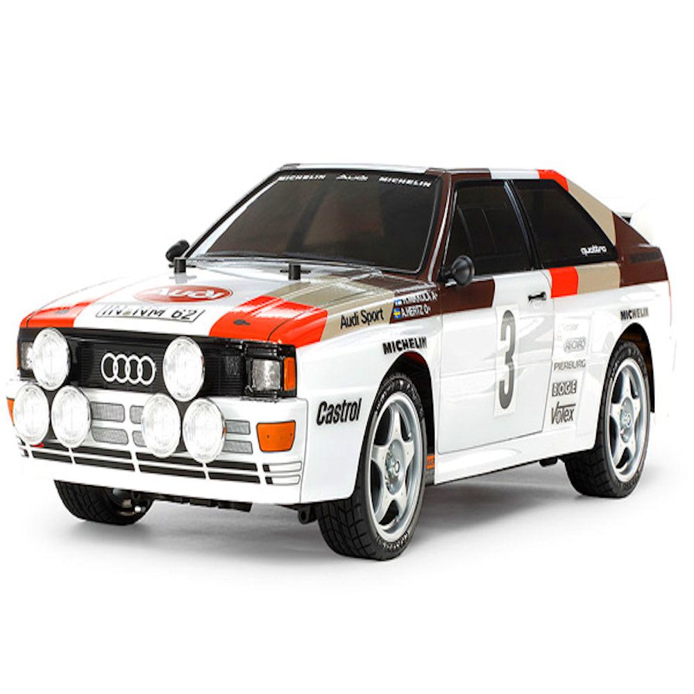 tamiya 1/10th scale audi quattro rally a2 (tt-02 chassis) kit build