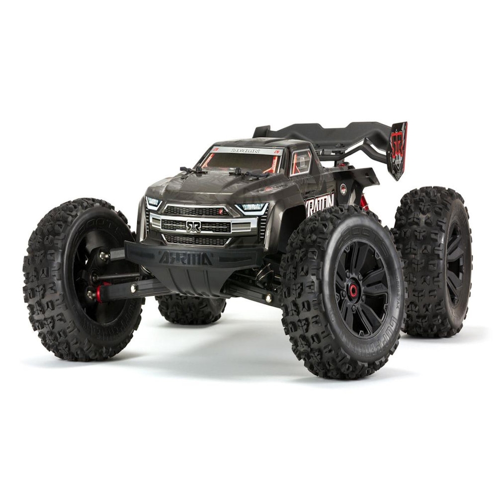arrma kraton 1/8th scale 4wd extreme bash roller speed black (rolling chassis)