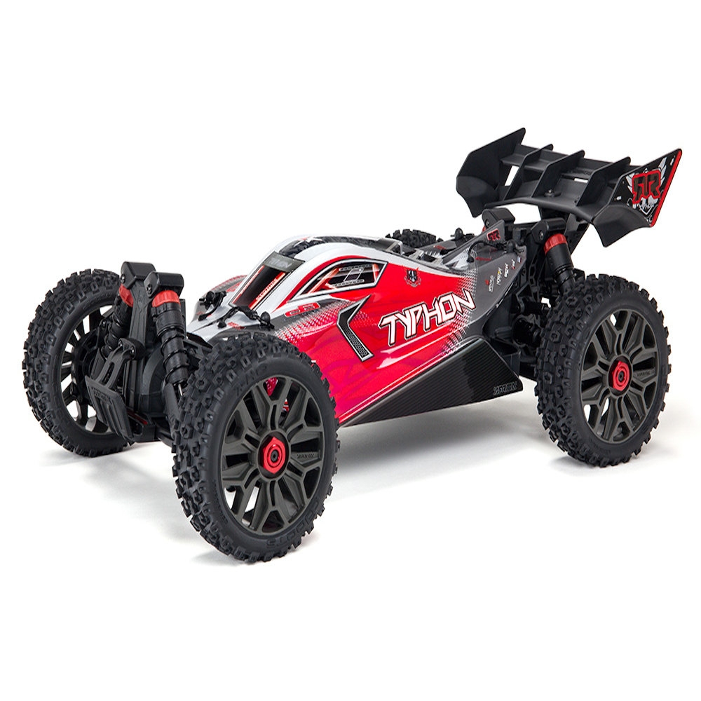 arrma typhon 1/8th scale 4wd 3s blx firma slt3 speed buggy artr
