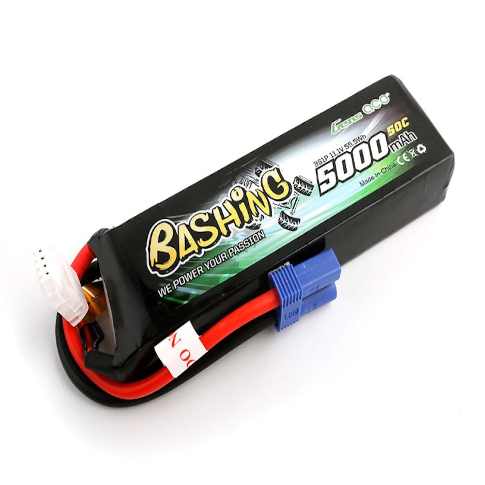 gens ace 5000mah 11.1v 50c soft-case lipo battery pack ec5