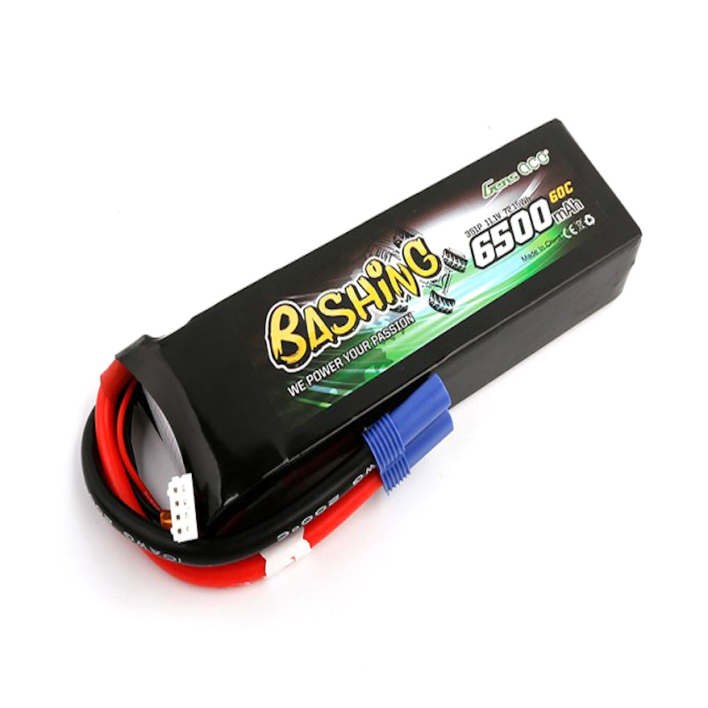 gens ace 6500mah 11.1v 60c soft-case lipo battery pack ec5