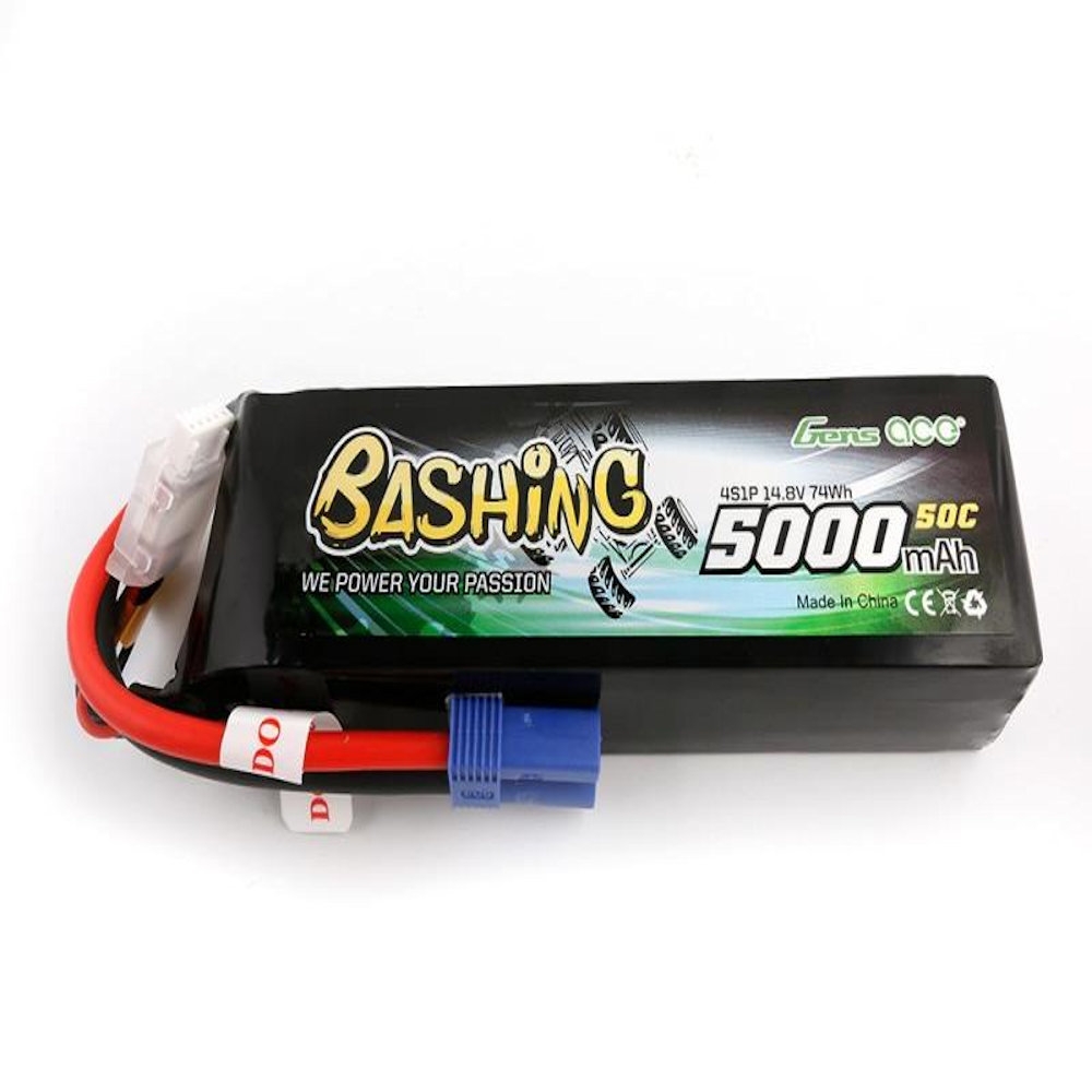 gens ace 5000mah 14.8v 50c soft-case lipo battery pack ec5