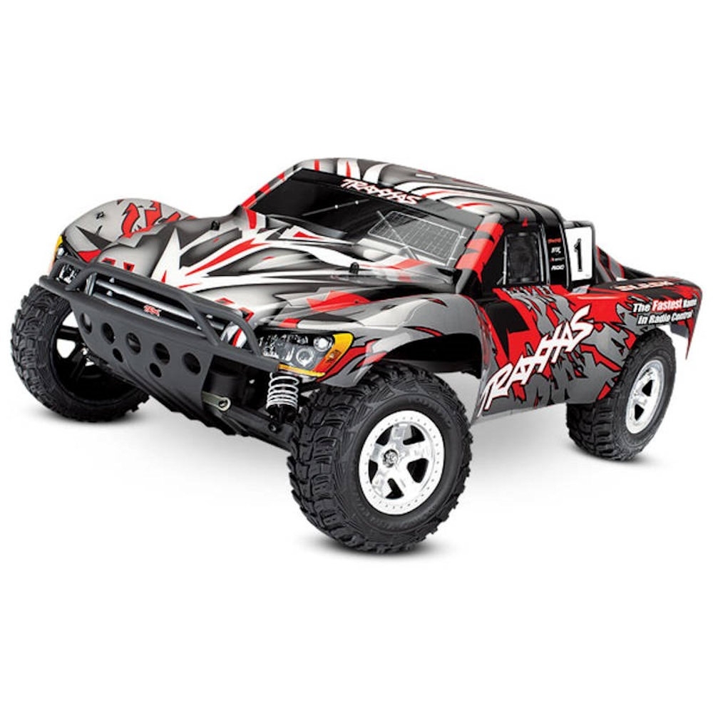 traxxas slash 1/10th scale brushed 2wd short course racing truck artr