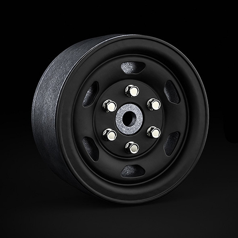 gmade 1.9 sr05 beadlock wheels matt black pair