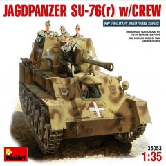 miniart 1:35 - jagdpanzer su-76 (r) with crew