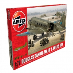 airfix douglas dakota mkiii with willys jeep 1:72 