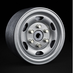 gmade 1.9 sr05 beadlock wheels semigloss silver pair